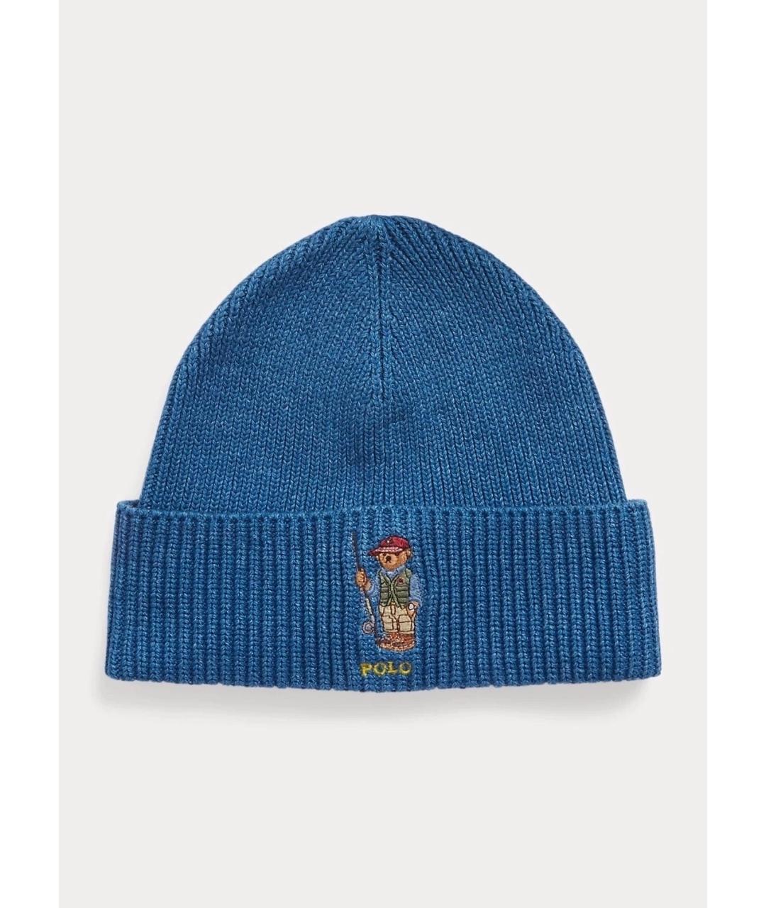 POLO RALPH LAUREN Синяя хлопковая шапка, фото 4
