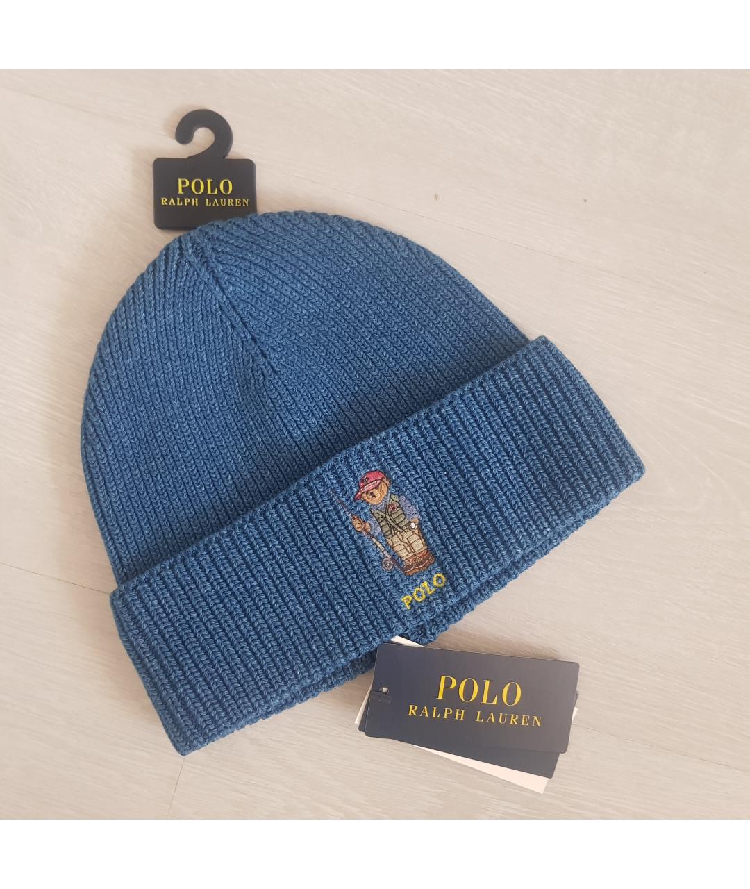 POLO RALPH LAUREN Синяя хлопковая шапка, фото 2
