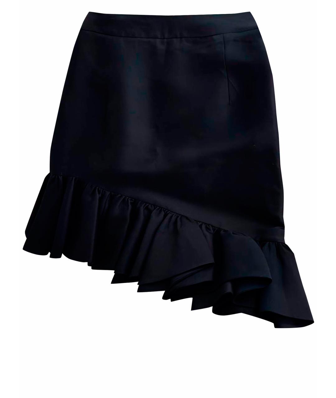 THOMAS WYLDE Черная хлопковая юбка миди, фото 1