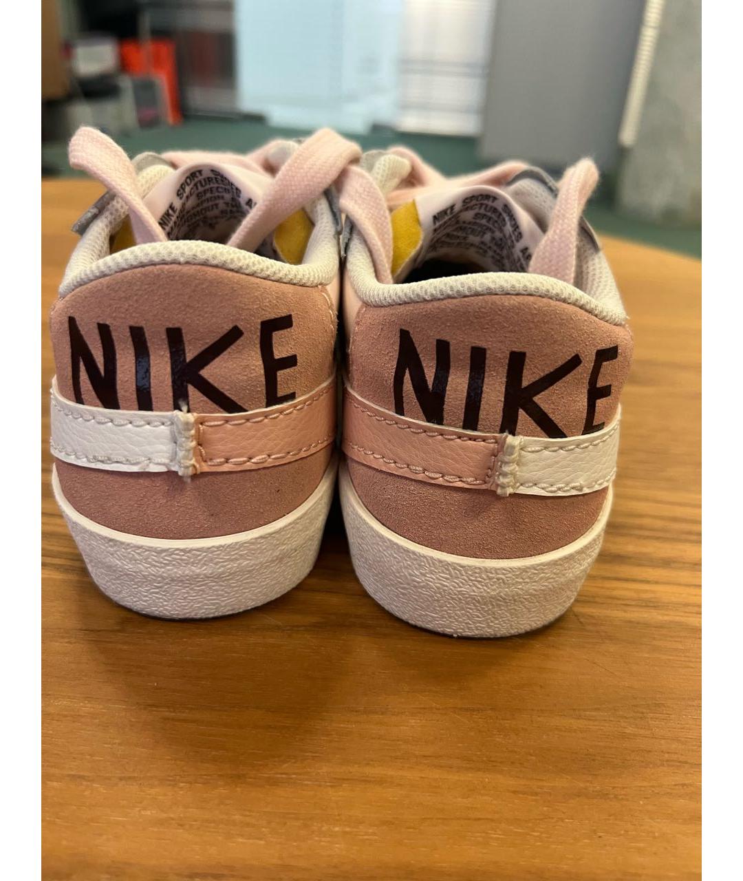 NIKE Розовые кожаные кроссовки, фото 4