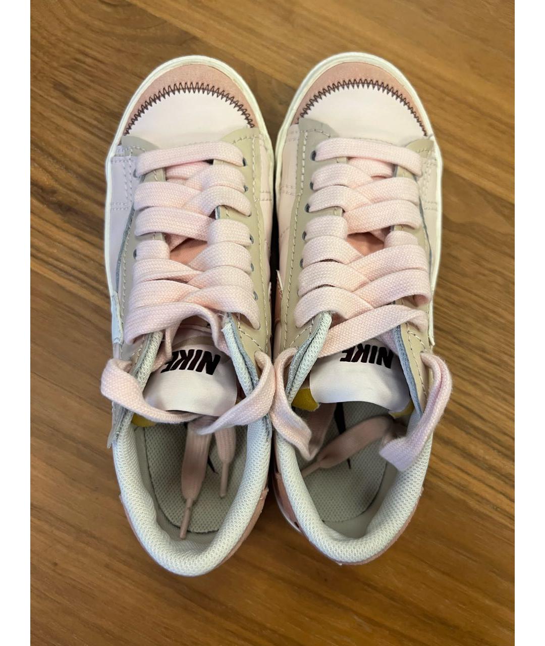 NIKE Розовые кожаные кроссовки, фото 3