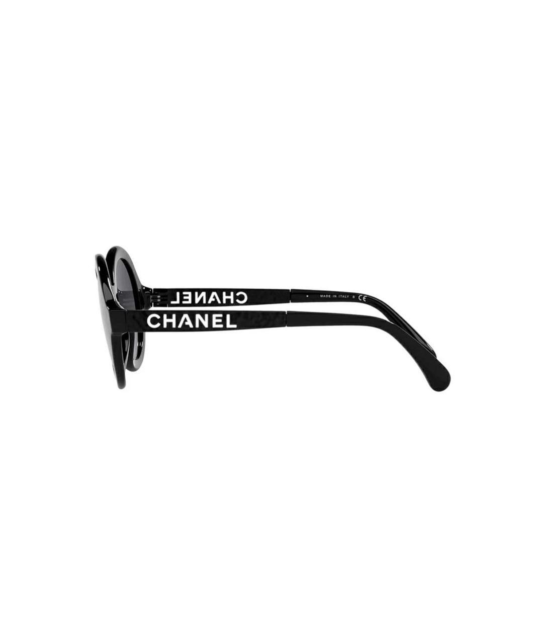 CHANEL PRE-OWNED Черные пластиковые солнцезащитные очки, фото 8