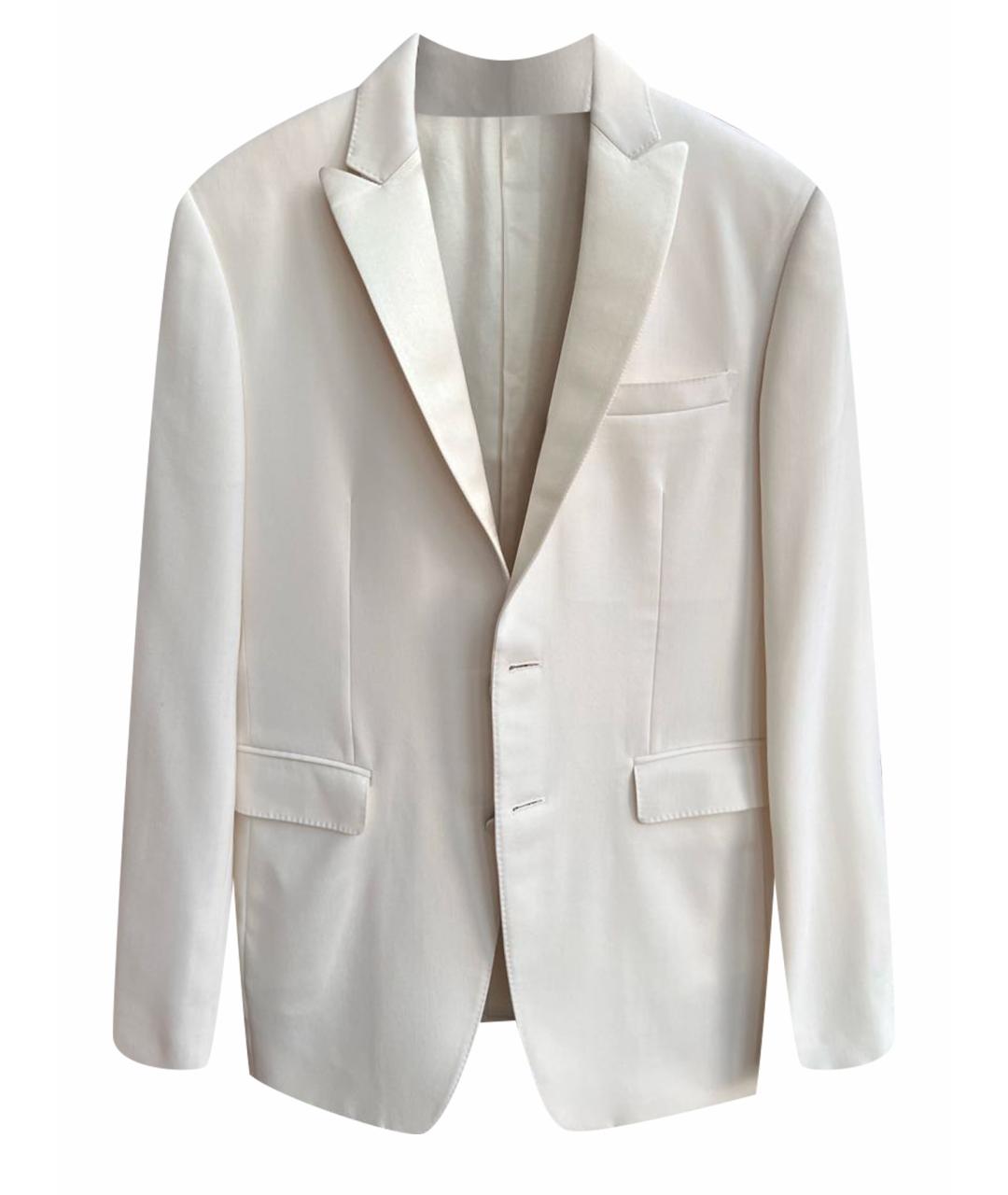 BURBERRY Белый шерстяной пиджак, фото 1