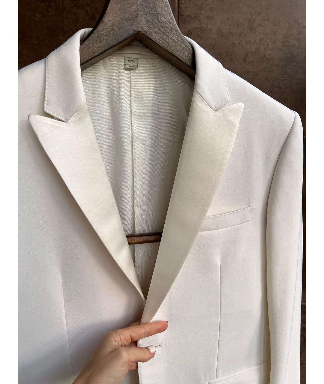 BURBERRY Белый шерстяной пиджак, фото 4