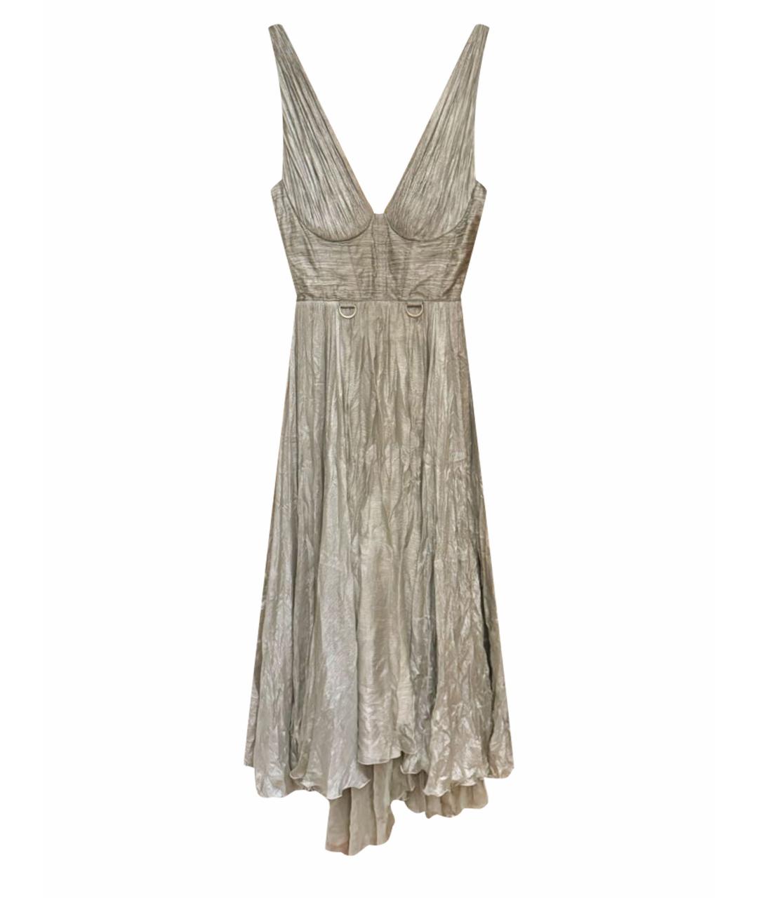 MARIA LUCIA HOHAN Серебряное полиамидовое коктейльное платье, фото 1