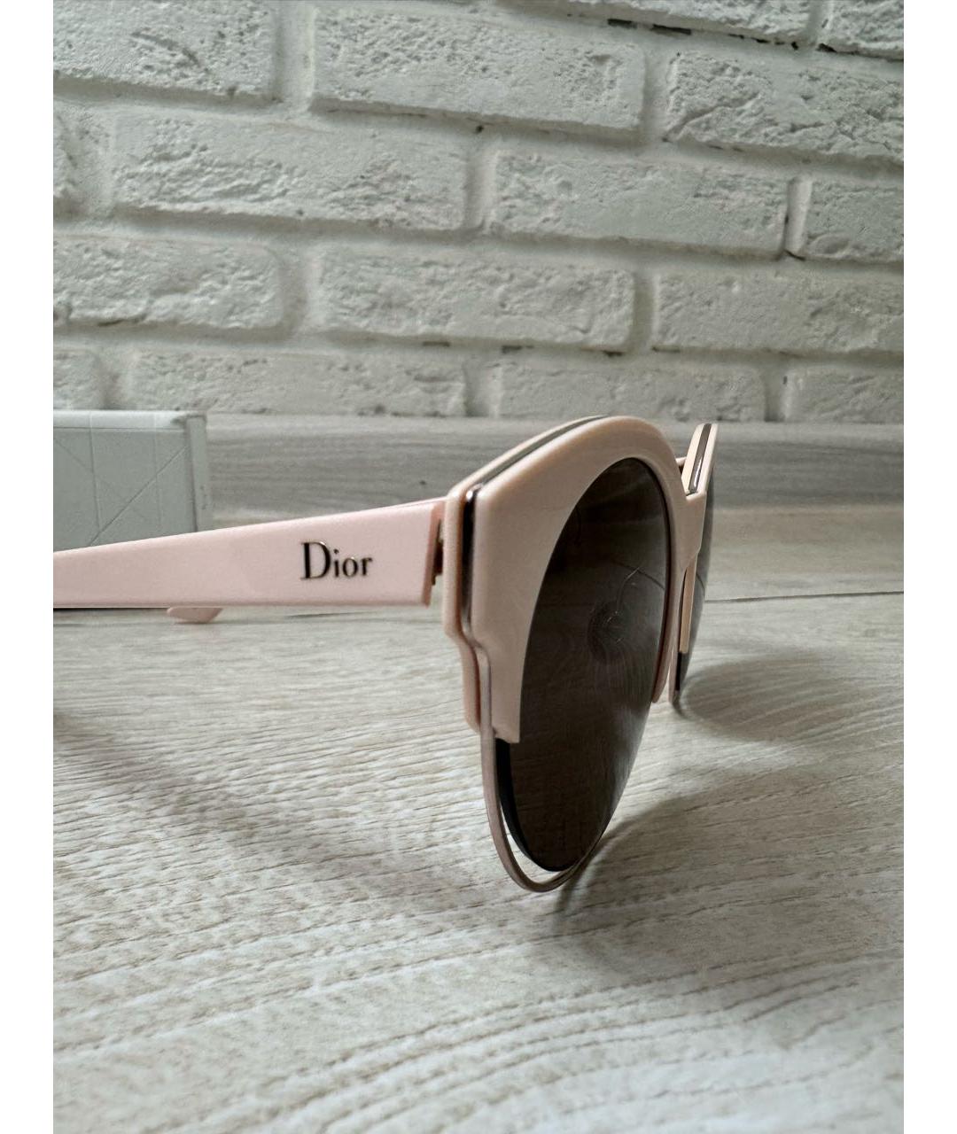 CHRISTIAN DIOR Розовые пластиковые солнцезащитные очки, фото 3