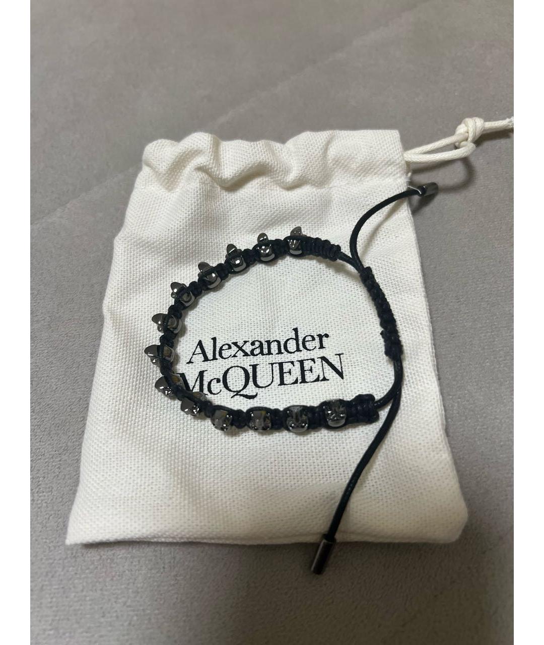 ALEXANDER MCQUEEN Черный латунный браслет, фото 3