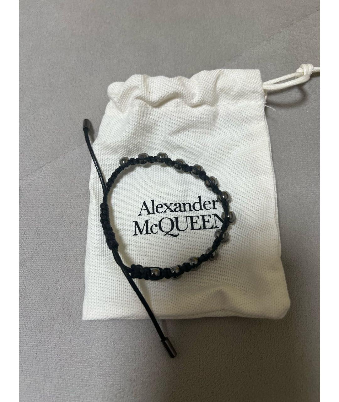 ALEXANDER MCQUEEN Черный латунный браслет, фото 8