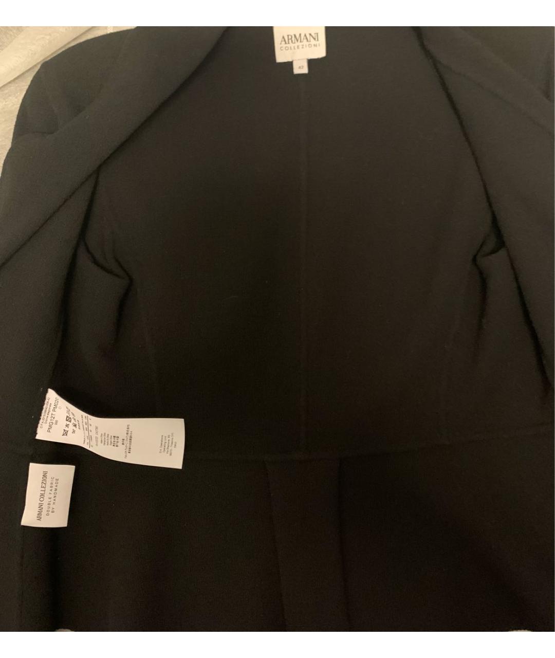 ARMANI COLLEZIONI Черный шерстяной жакет/пиджак, фото 8
