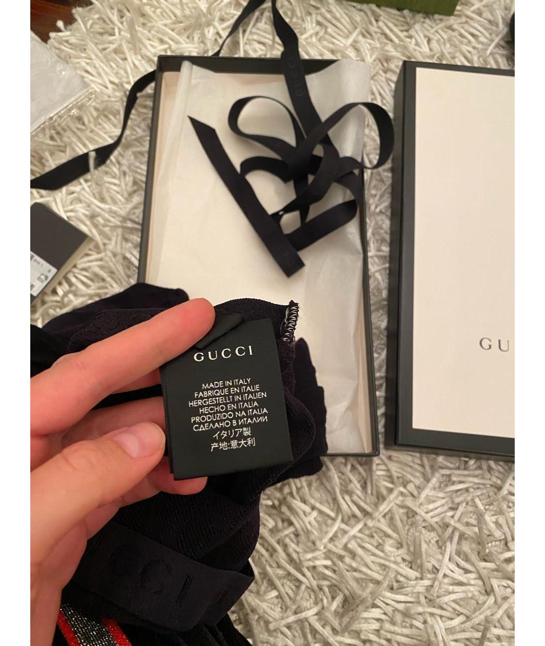 GUCCI Черные носки, чулки и колготы, фото 3