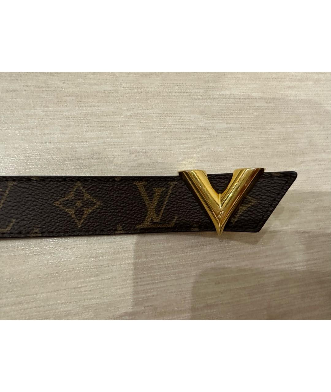 LOUIS VUITTON PRE-OWNED Коричневый кожаный ремень, фото 3