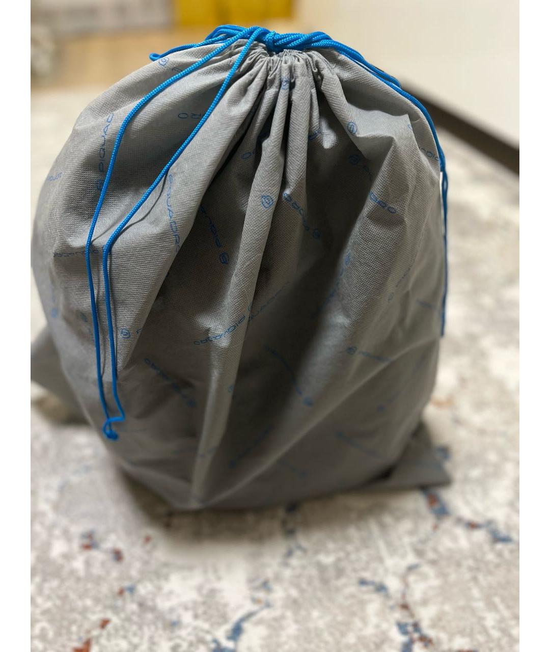 PIQUADRO Серый кожаный рюкзак, фото 6