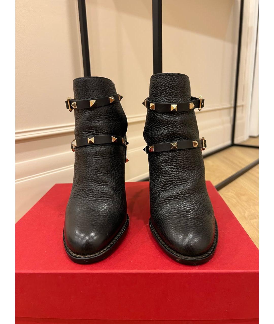 VALENTINO Черные кожаные ботинки, фото 2