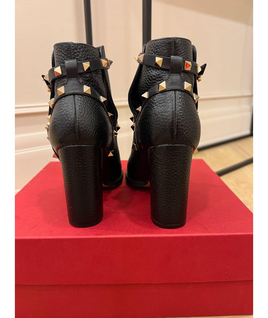 VALENTINO Черные кожаные ботинки, фото 3