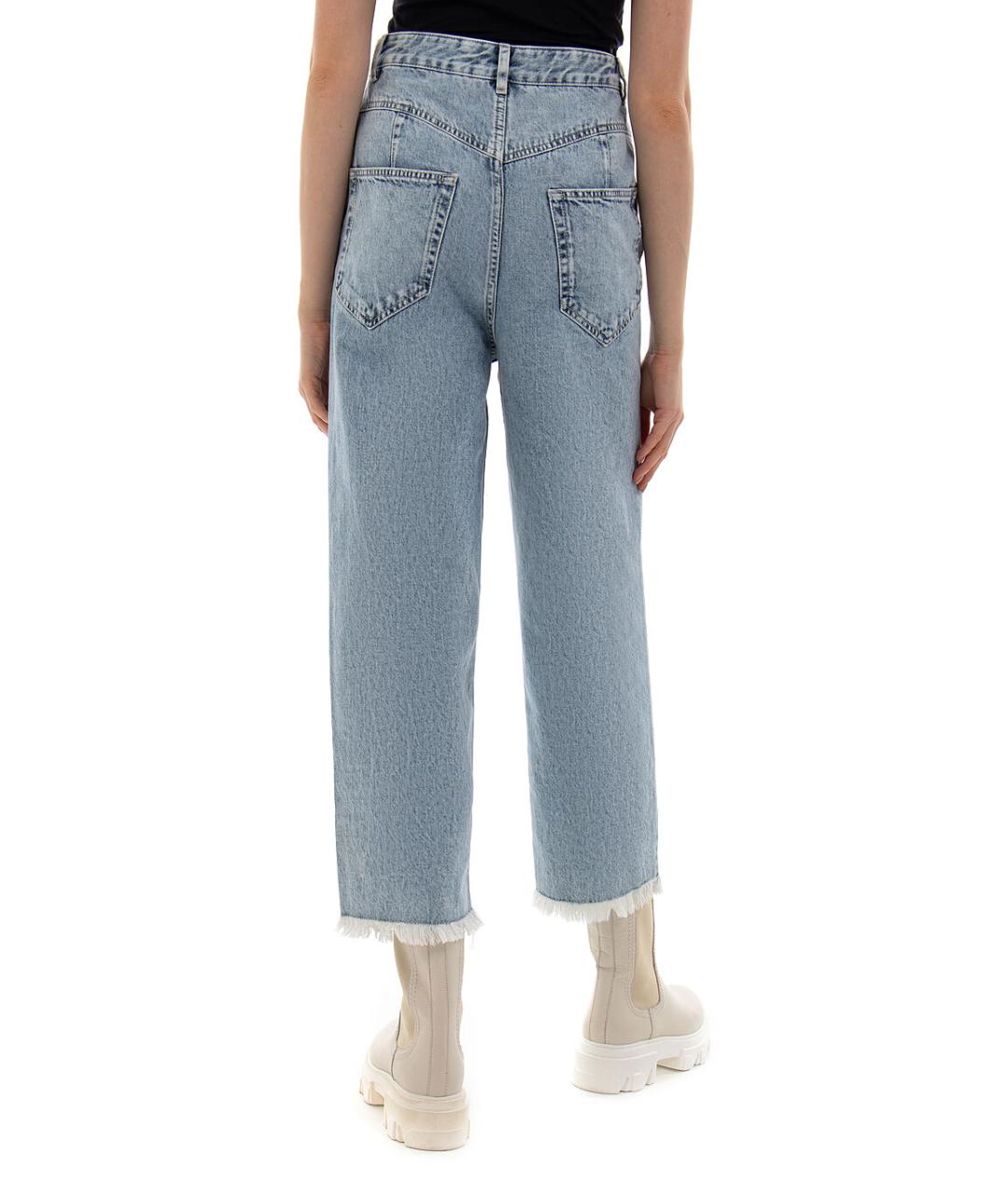ISABEL MARANT Голубые хлопковые прямые джинсы, фото 2