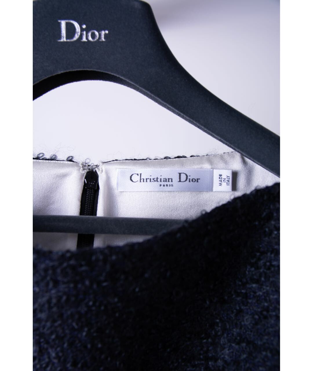 CHRISTIAN DIOR Темно-синяя шерстяная майка, фото 3