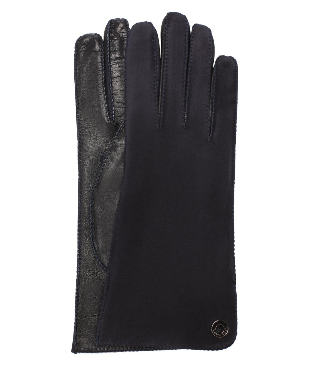 LORO PIANA Черные кожаные перчатки, фото 2