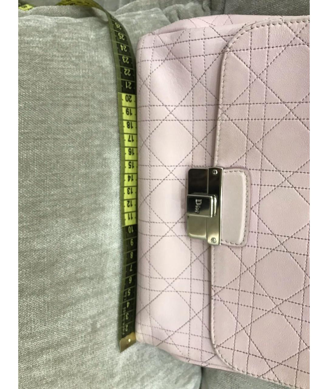 CHRISTIAN DIOR Розовая кожаная сумка через плечо, фото 6