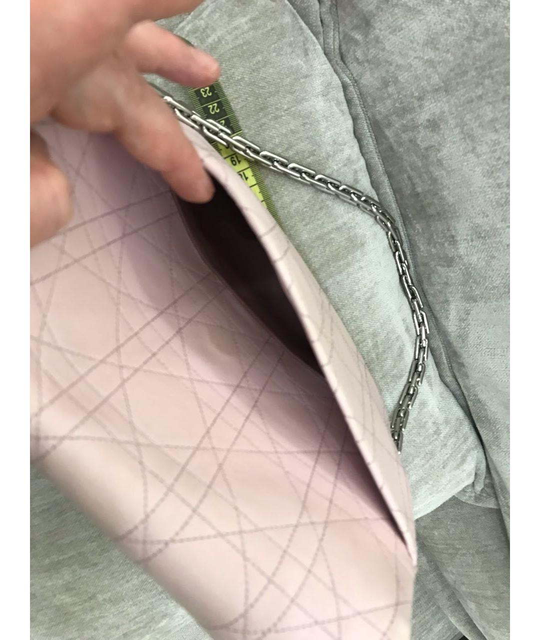 CHRISTIAN DIOR Розовая кожаная сумка через плечо, фото 5