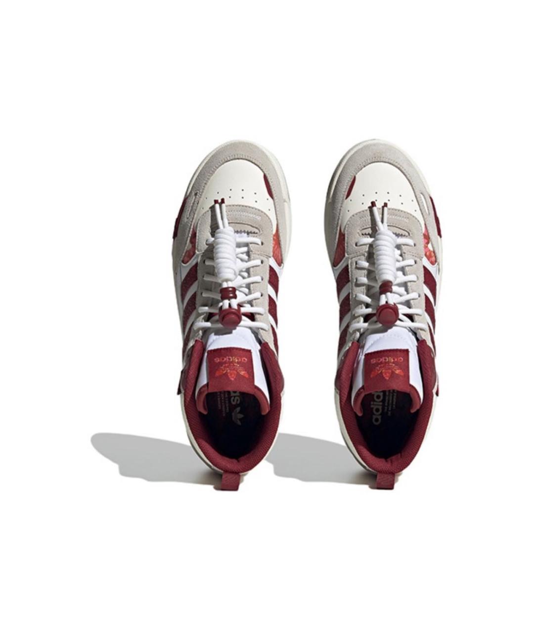 ADIDAS Бежевые кожаные высокие кроссовки / кеды, фото 3