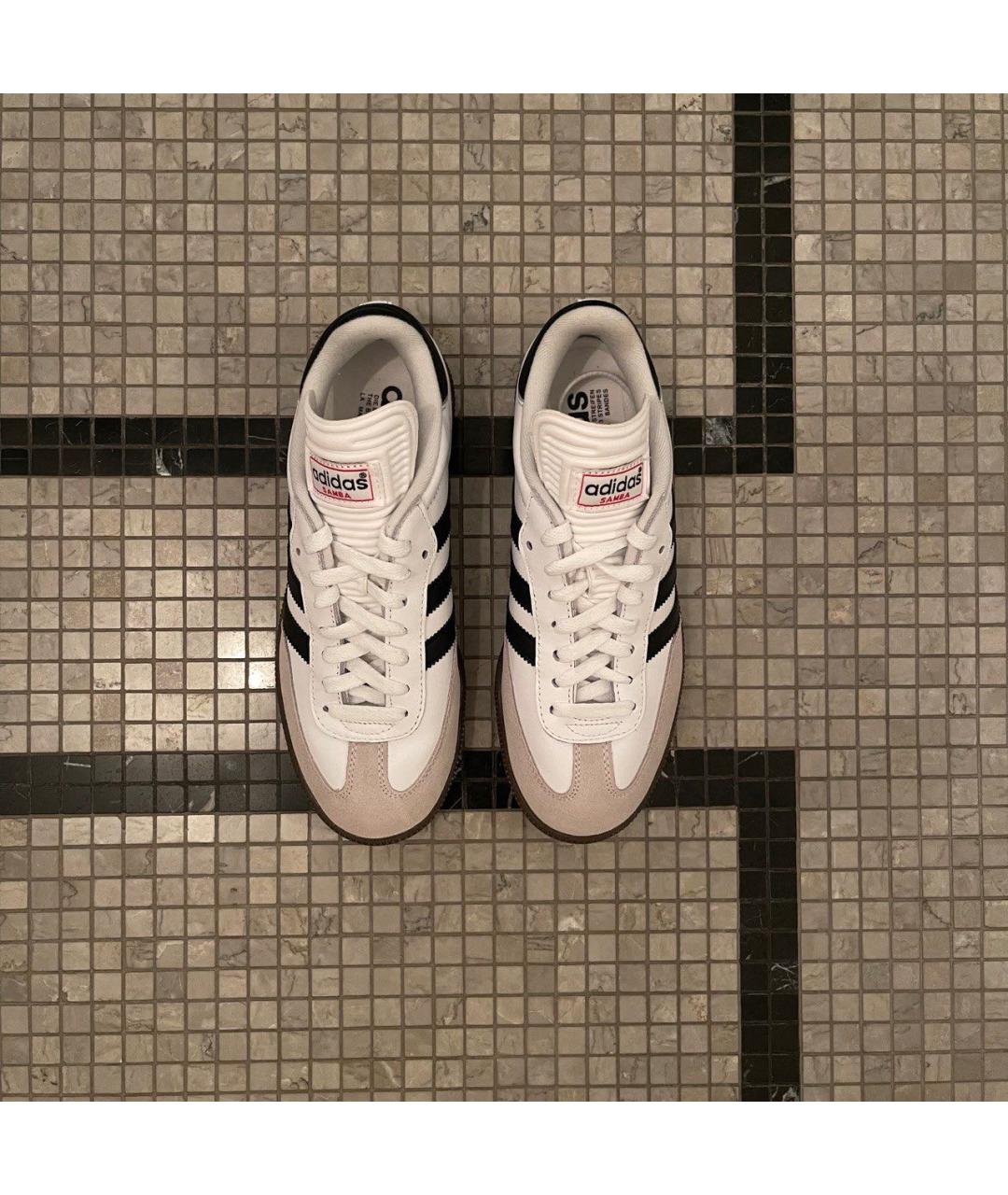 ADIDAS Белые кожаные кеды, фото 2