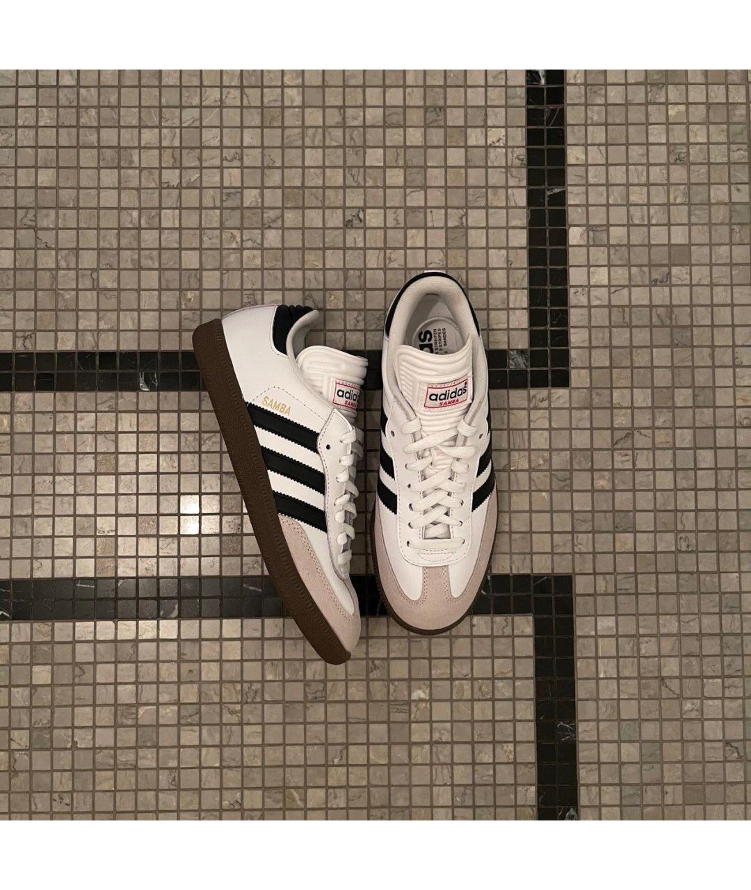 ADIDAS Белые кожаные кеды, фото 5