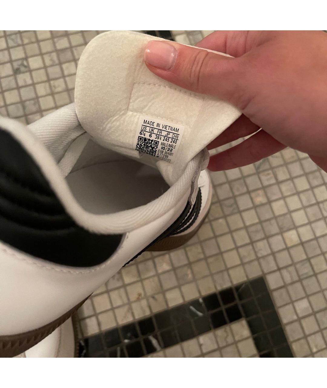 ADIDAS Белые кожаные кеды, фото 4