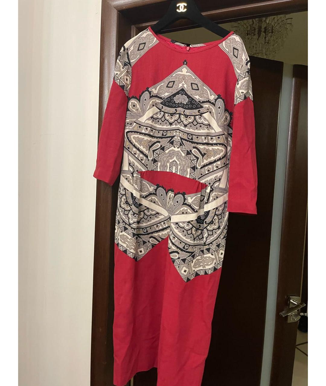 ETRO Красное повседневное платье, фото 3