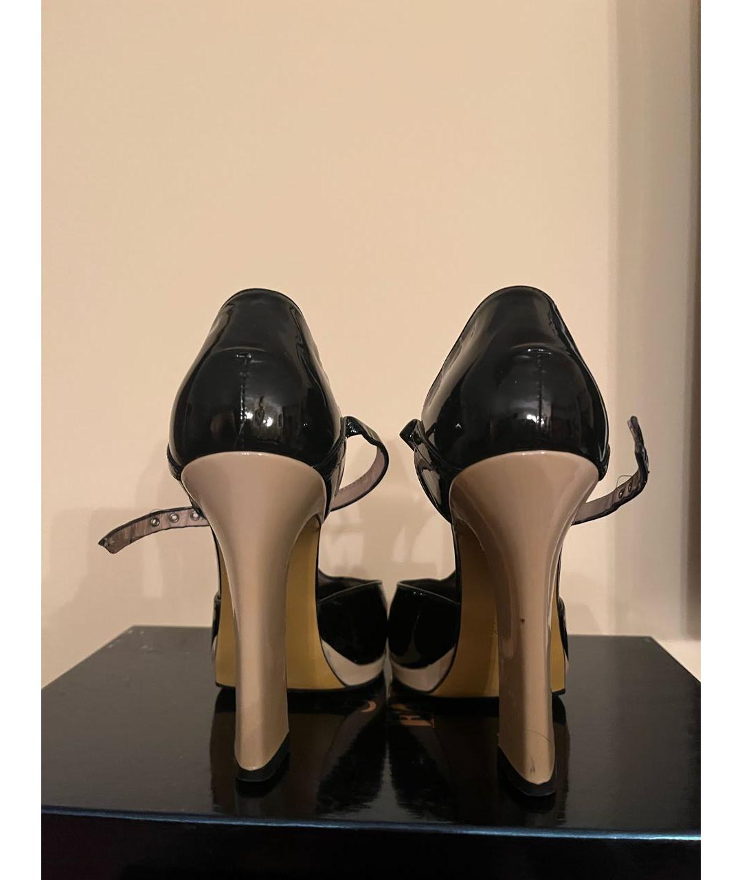 FABI Черные туфли из лакированной кожи, фото 4
