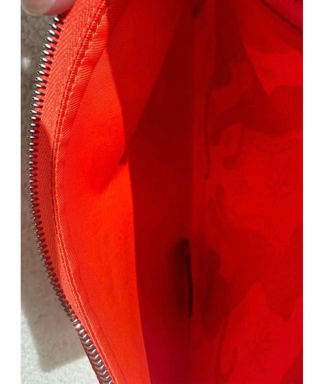 HERMES PRE-OWNED Красная шелковая косметичка, фото 3