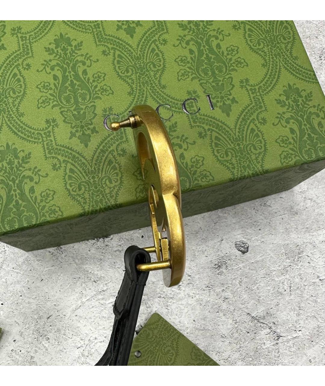 GUCCI Черный кожаный ремень, фото 6