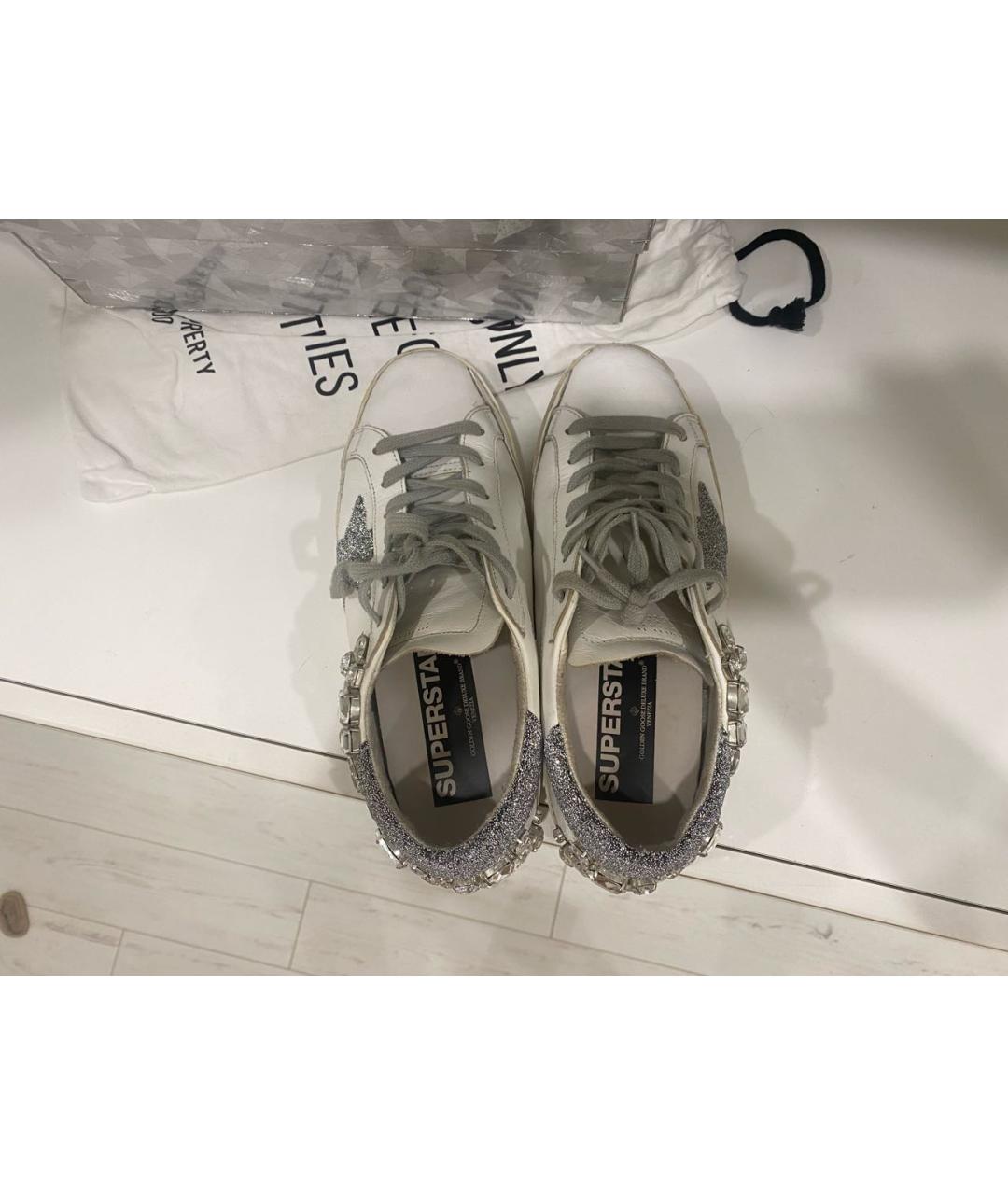 GOLDEN GOOSE DELUXE BRAND Белые кожаные кеды, фото 3