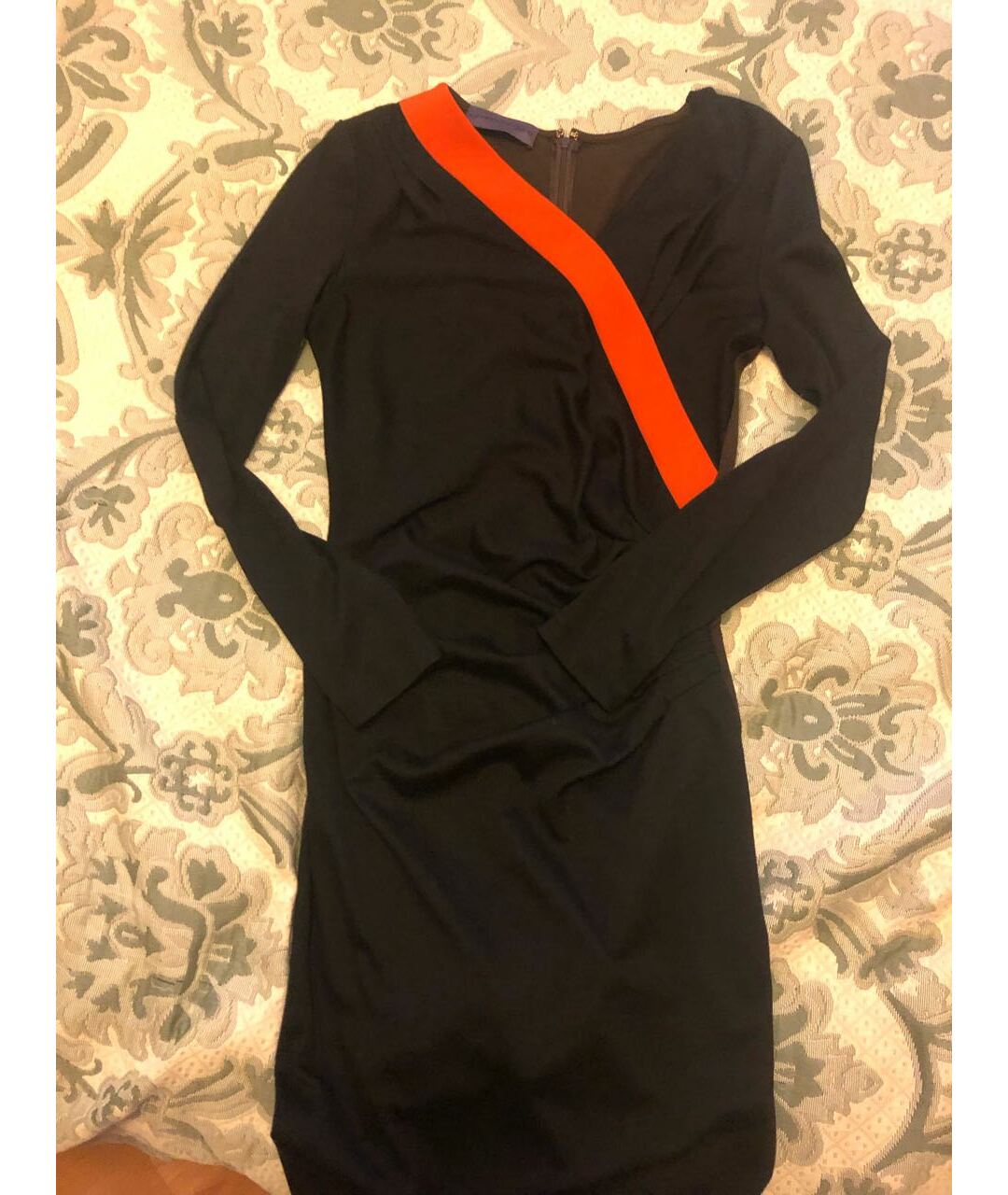 EMANUEL UNGARO Черное шерстяное платье, фото 4