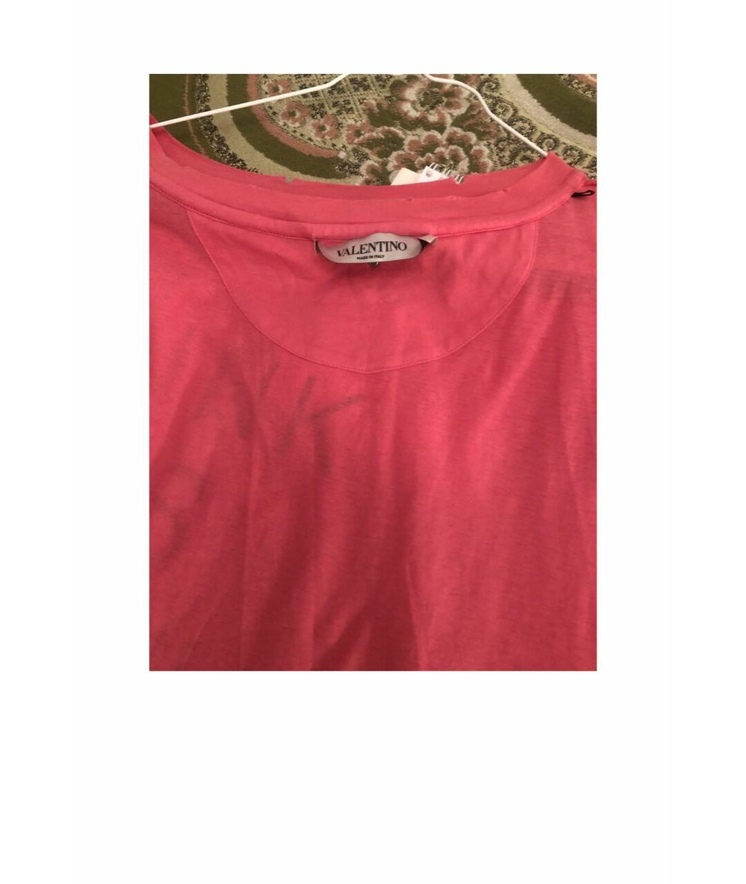 VALENTINO Розовая хлопковая футболка, фото 4