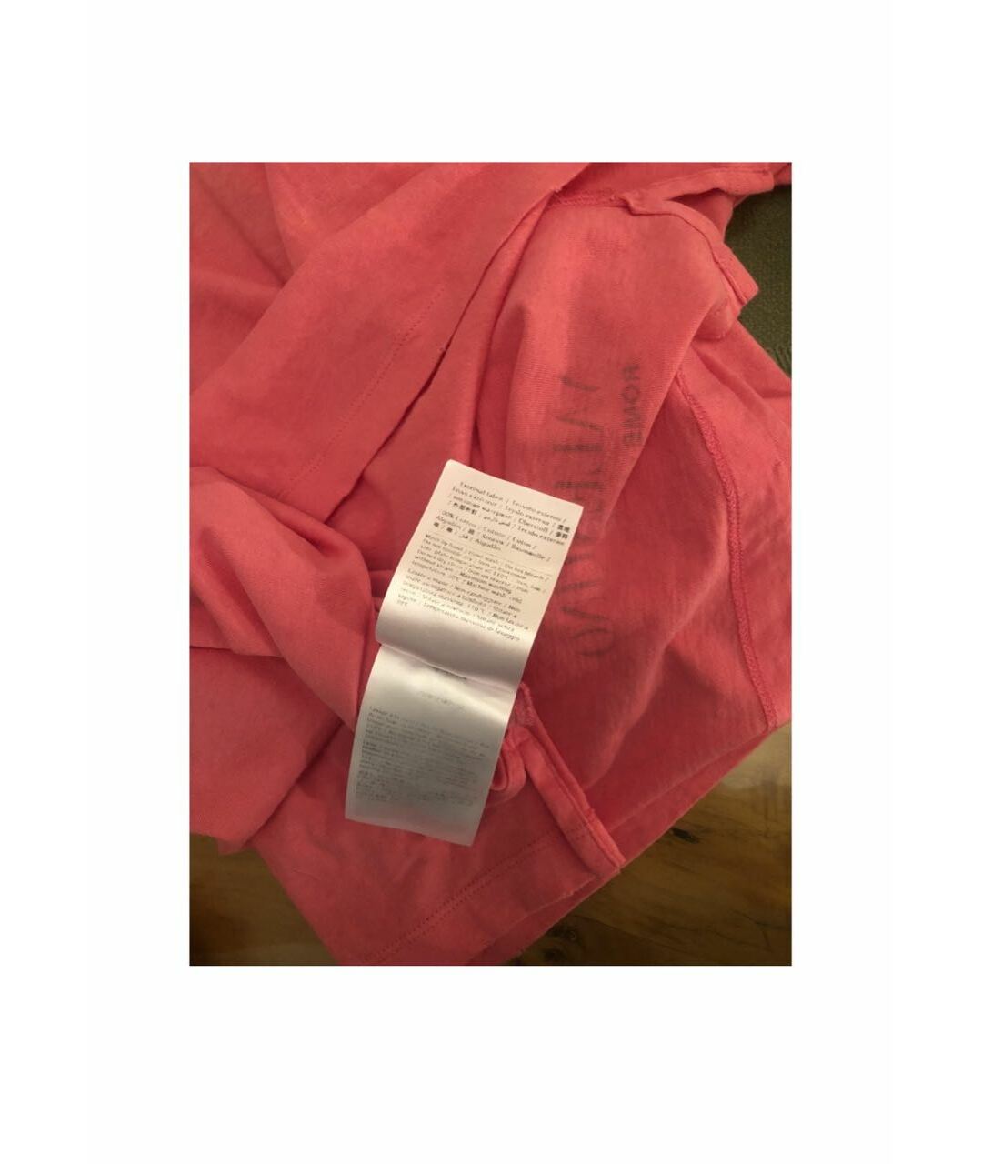 VALENTINO Розовая хлопковая футболка, фото 3