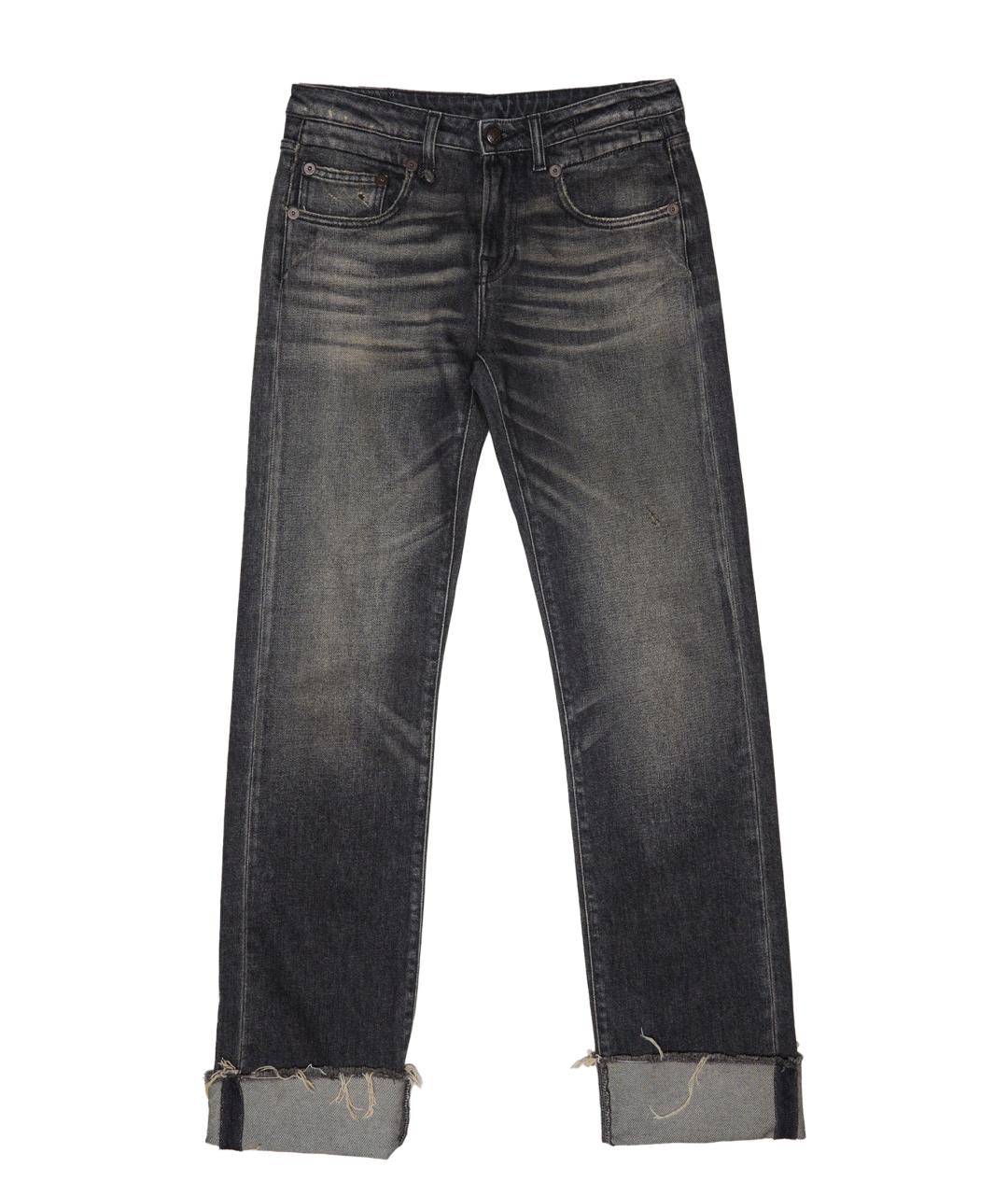 R13 Черные прямые джинсы, фото 1
