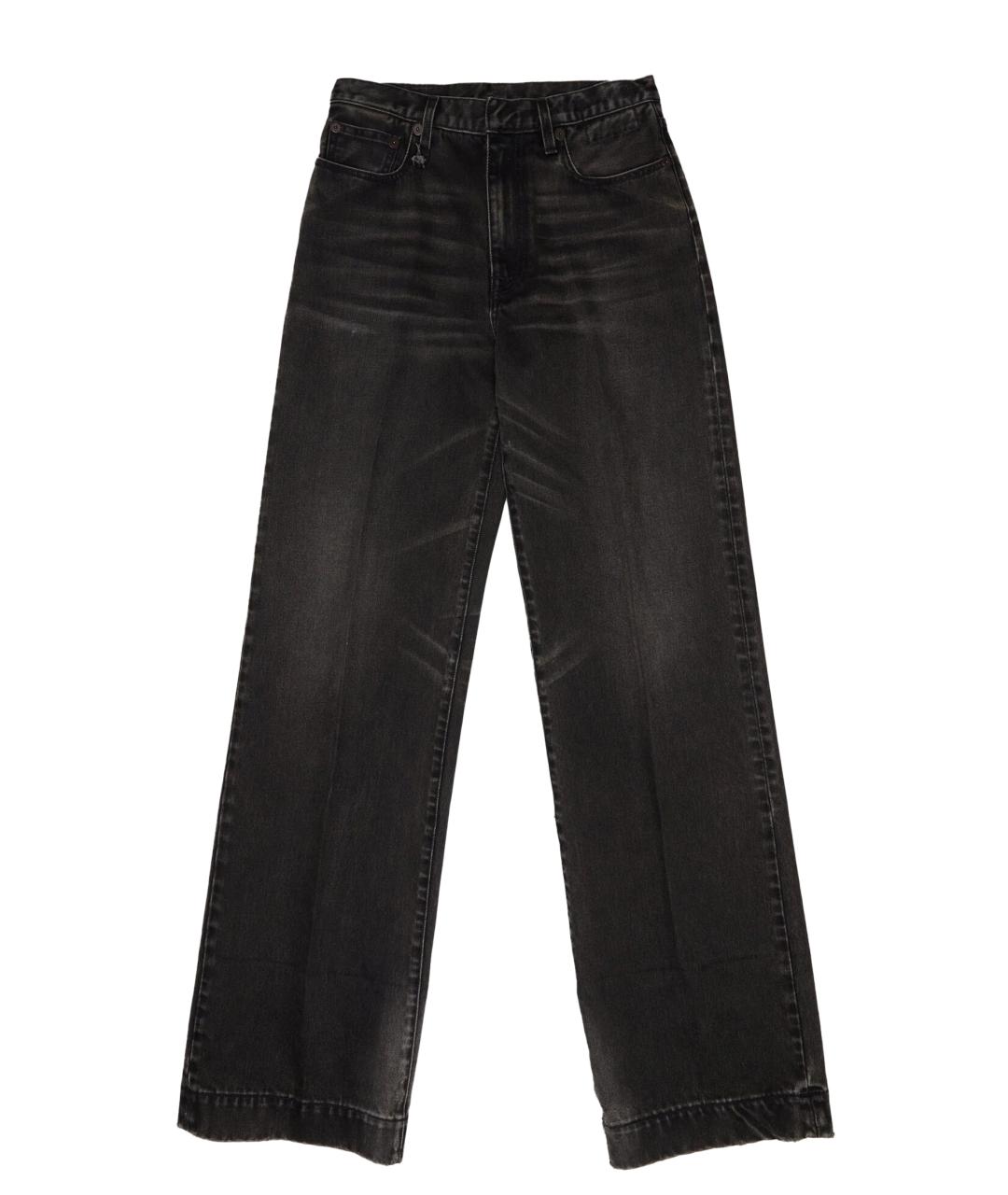 R13 Черные прямые джинсы, фото 1