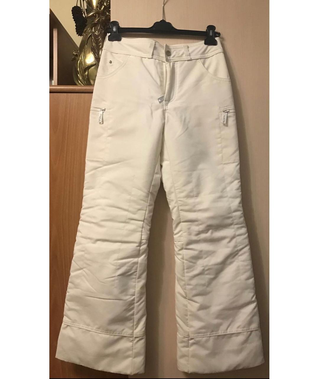 CHRISTIAN DIOR PRE-OWNED Белые полиэстеровые прямые брюки, фото 6