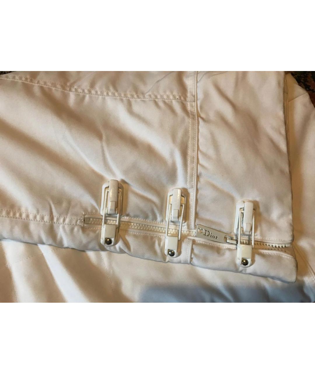 CHRISTIAN DIOR PRE-OWNED Белые полиэстеровые прямые брюки, фото 4