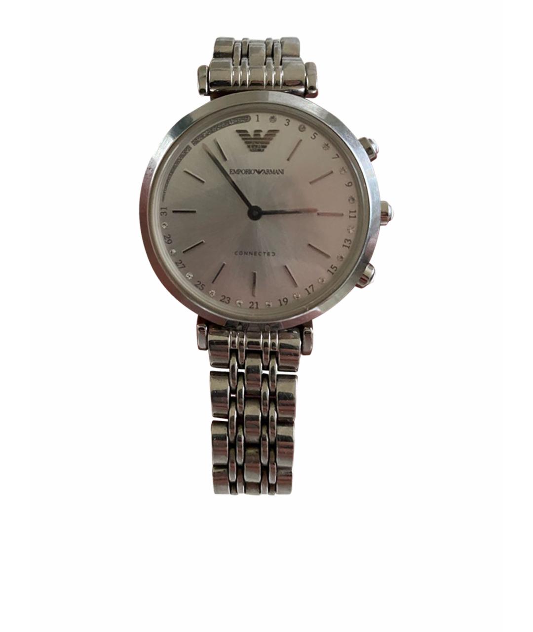 EMPORIO ARMANI Серебряные стальные часы, фото 1