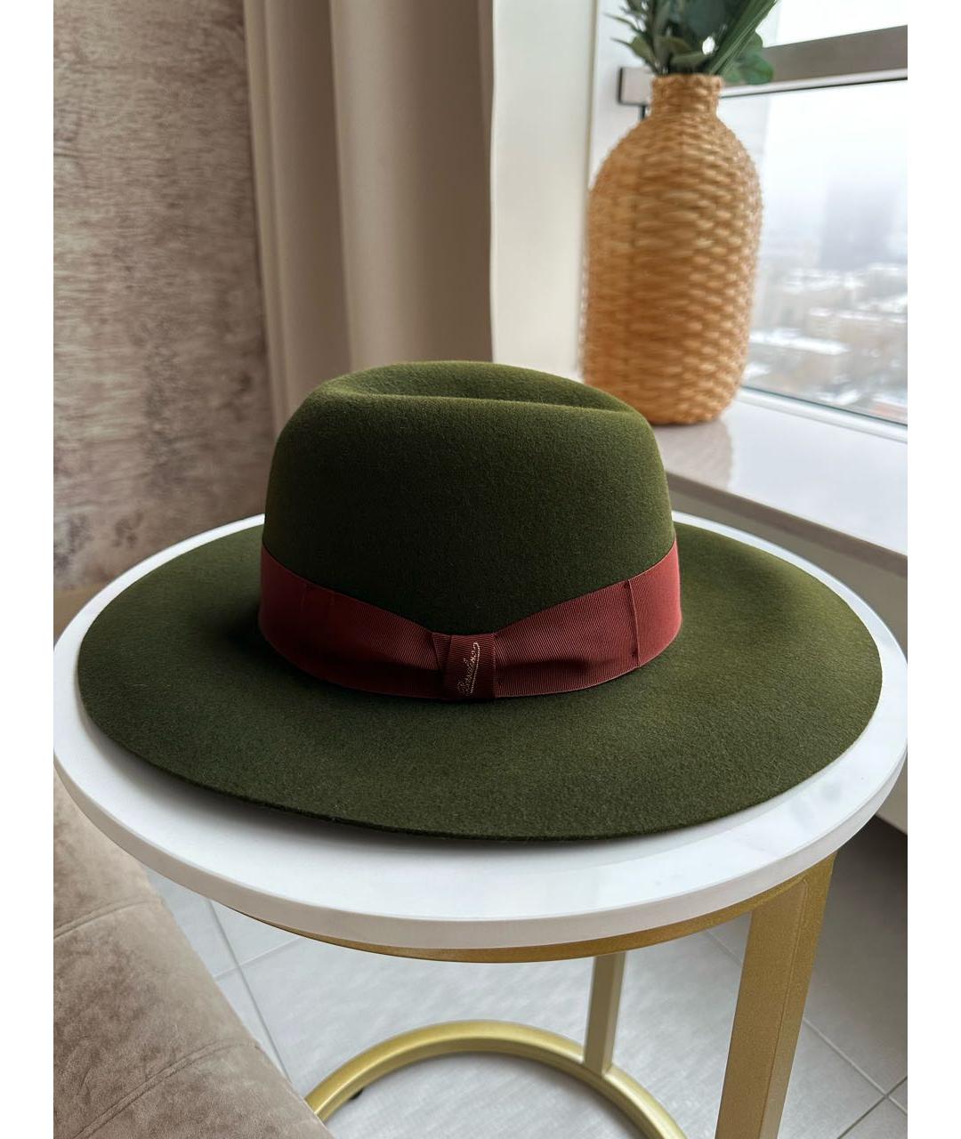 BORSALINO Хаки шерстяная шляпа, фото 9