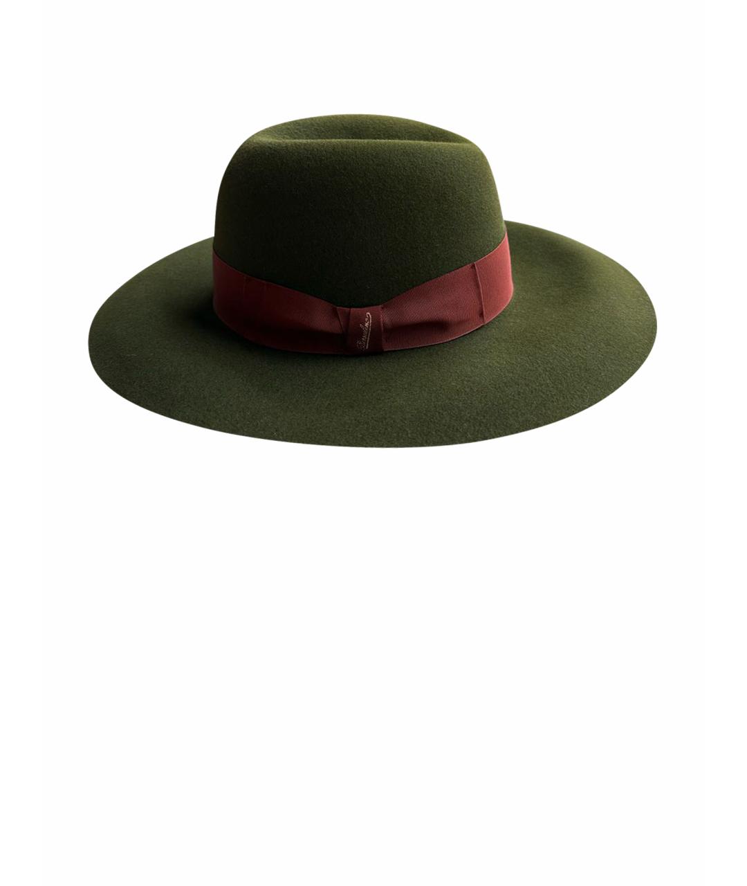 BORSALINO Хаки шерстяная шляпа, фото 1