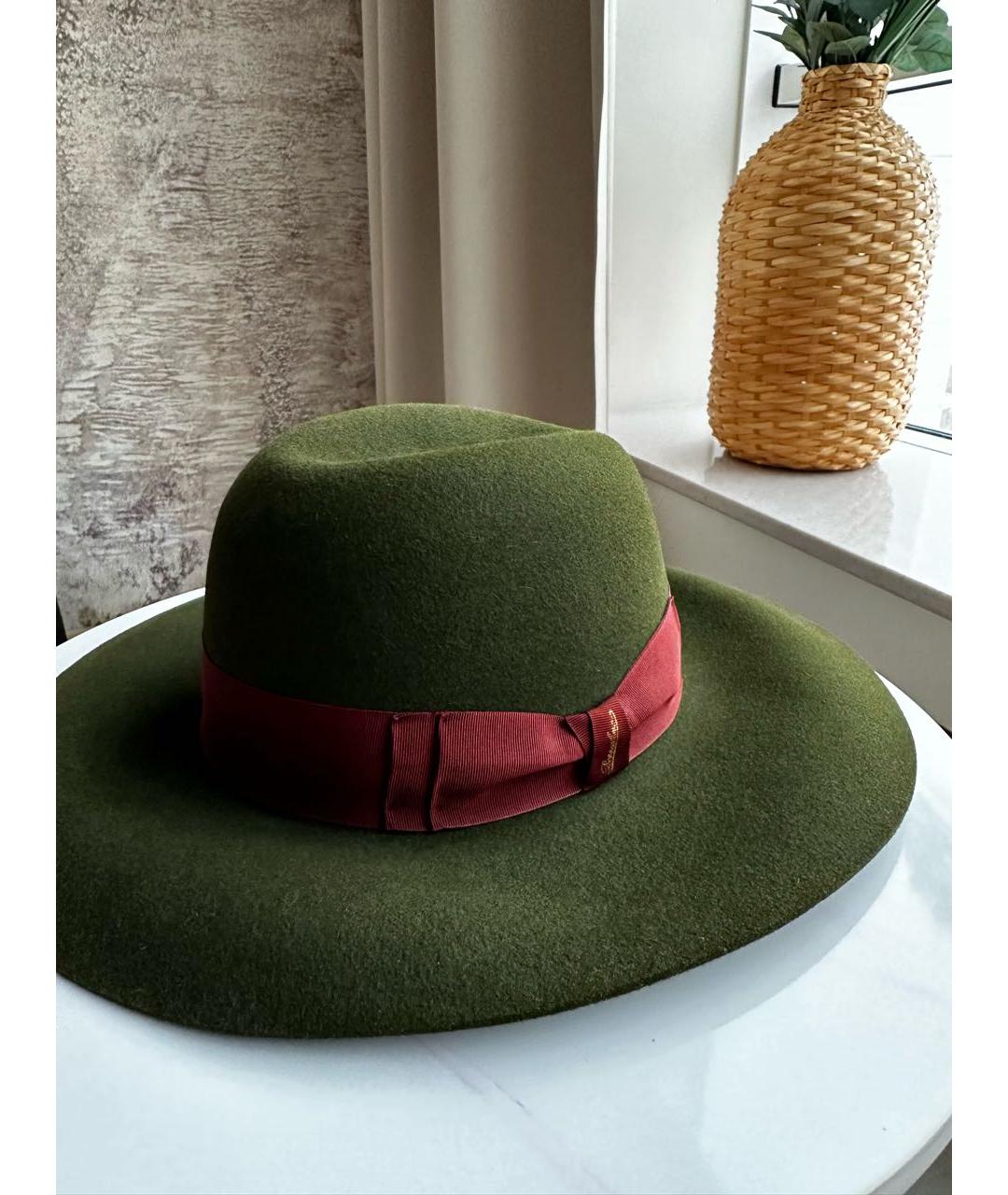 BORSALINO Хаки шерстяная шляпа, фото 2