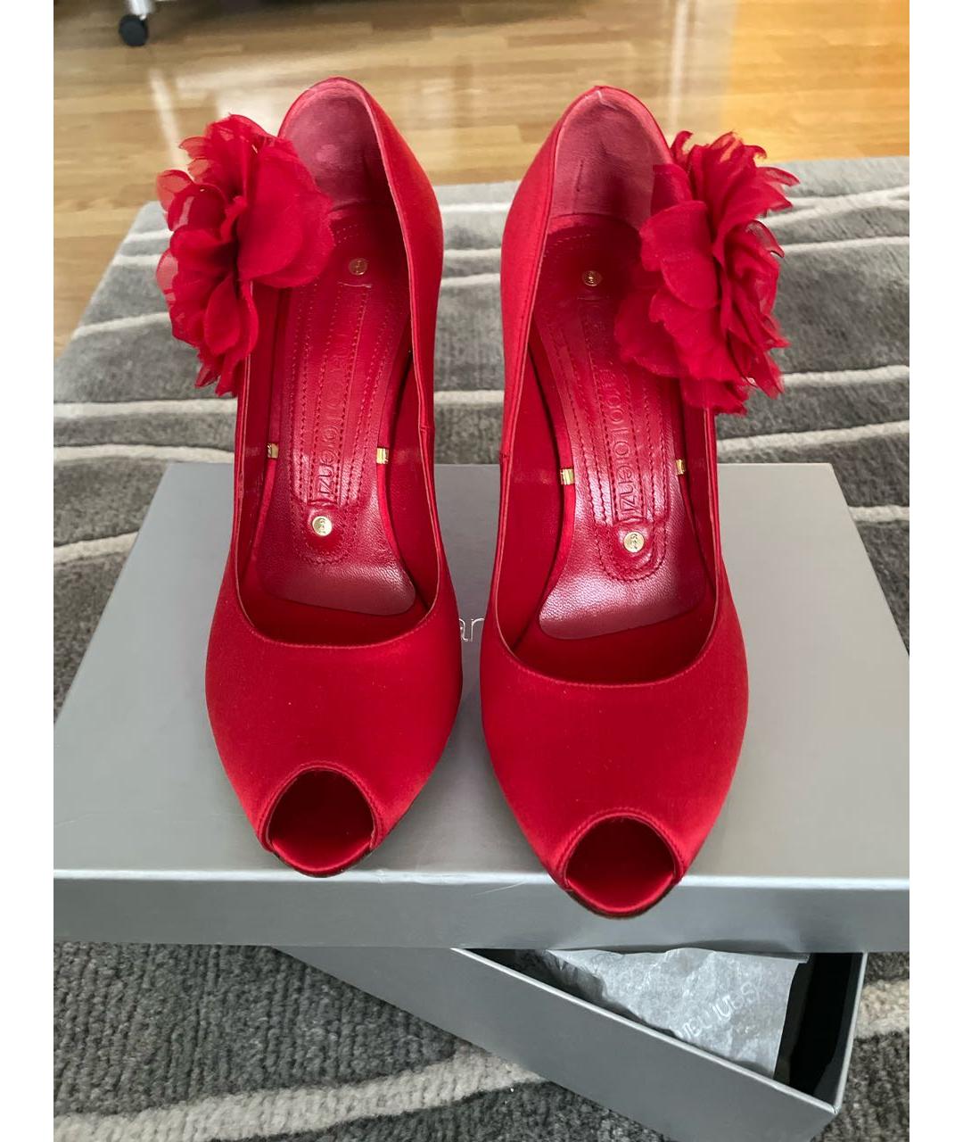 GIAN MARCO LORENZI Красные текстильные туфли, фото 2