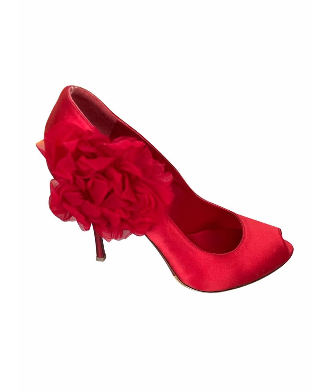 GIAN MARCO LORENZI Красные текстильные туфли, фото 1