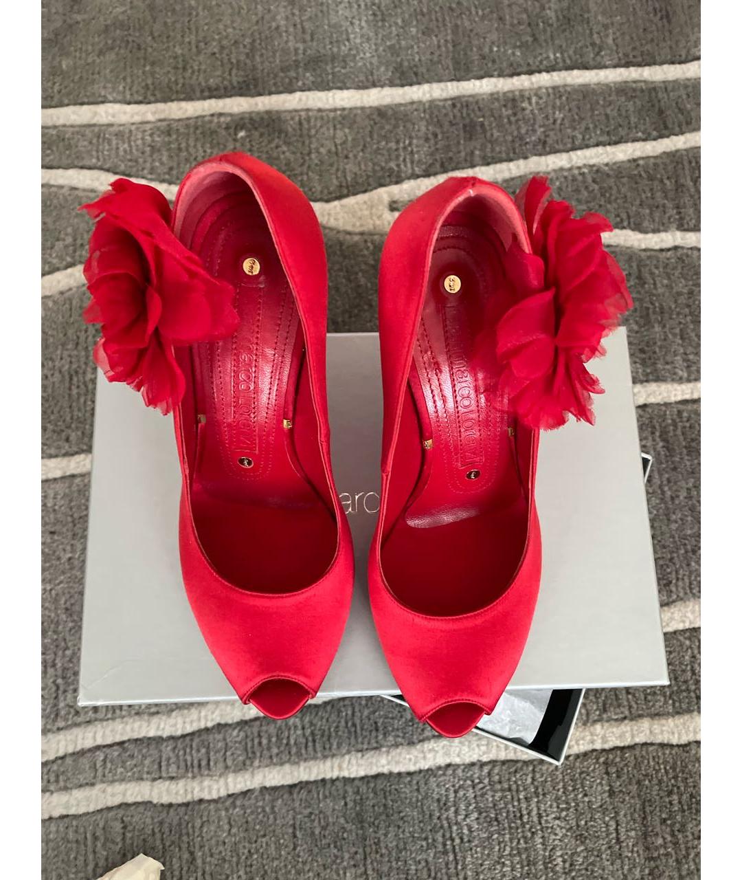 GIAN MARCO LORENZI Красные текстильные туфли, фото 3