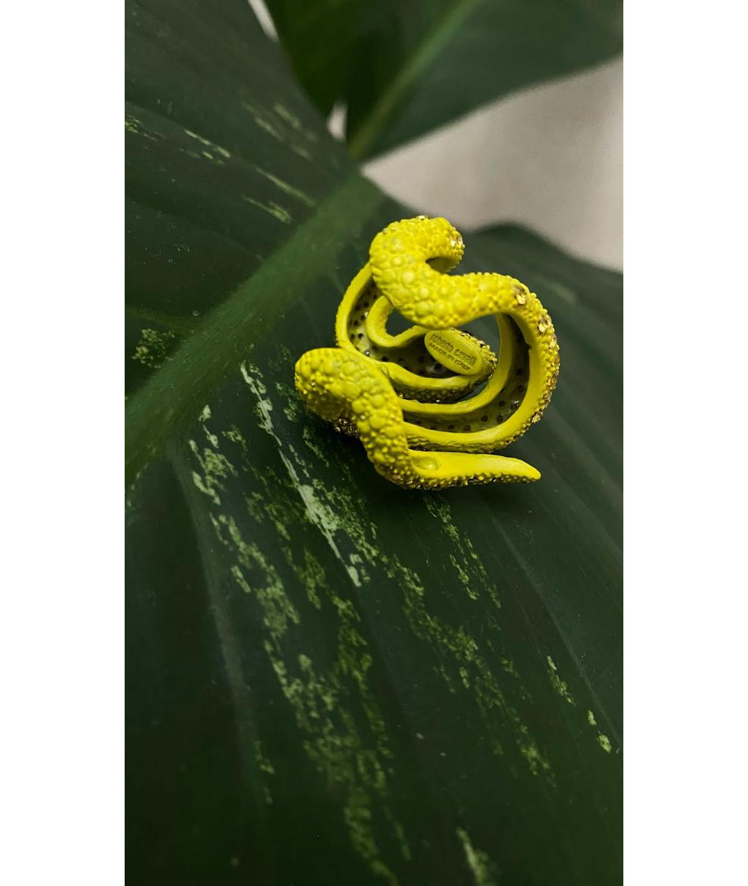 ROBERTO CAVALLI Желтое металлическое кольцо, фото 5