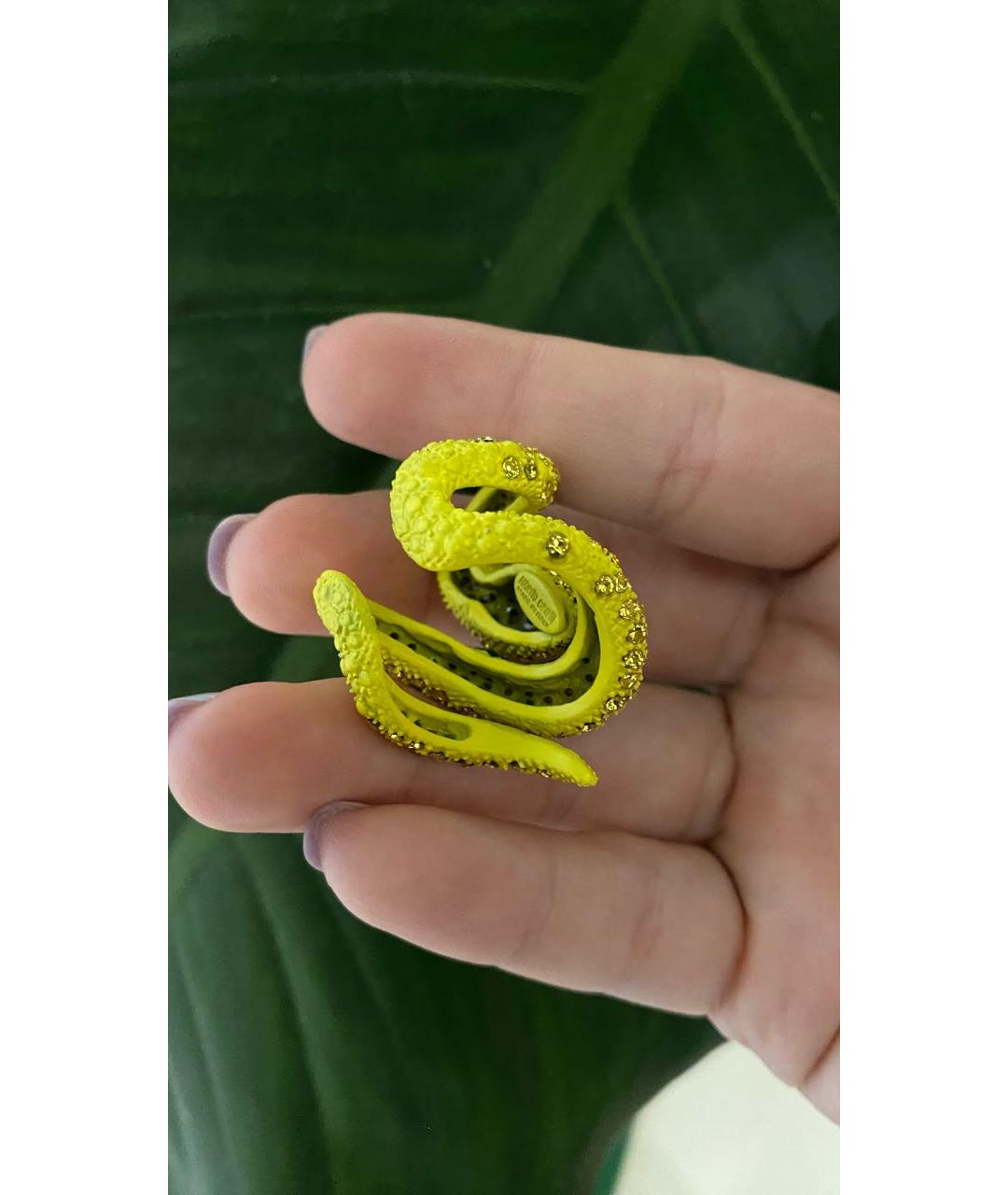 ROBERTO CAVALLI Желтое металлическое кольцо, фото 6