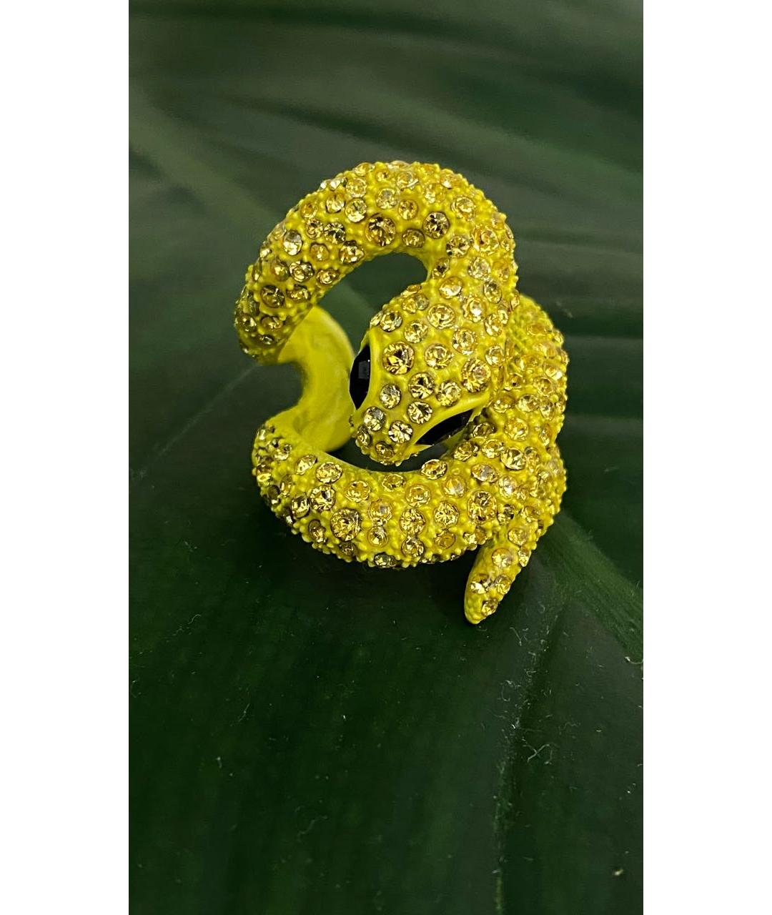 ROBERTO CAVALLI Желтое металлическое кольцо, фото 7