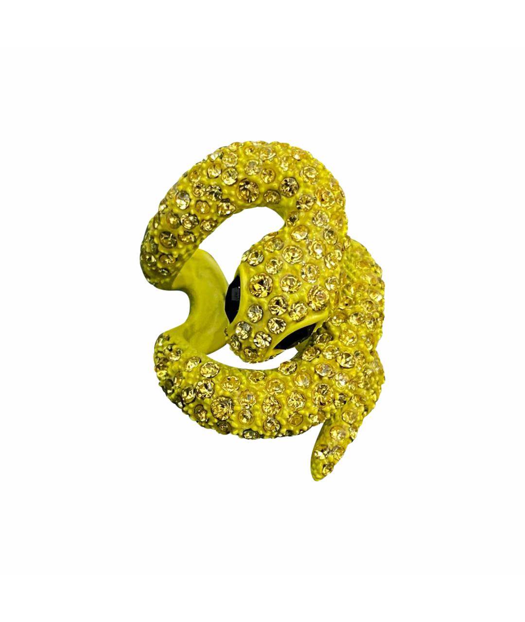 ROBERTO CAVALLI Желтое металлическое кольцо, фото 1